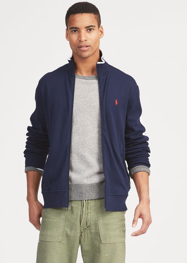 Men's Polo Ralph Lauren Cotton Interlock Track Jacket | 940271TJW